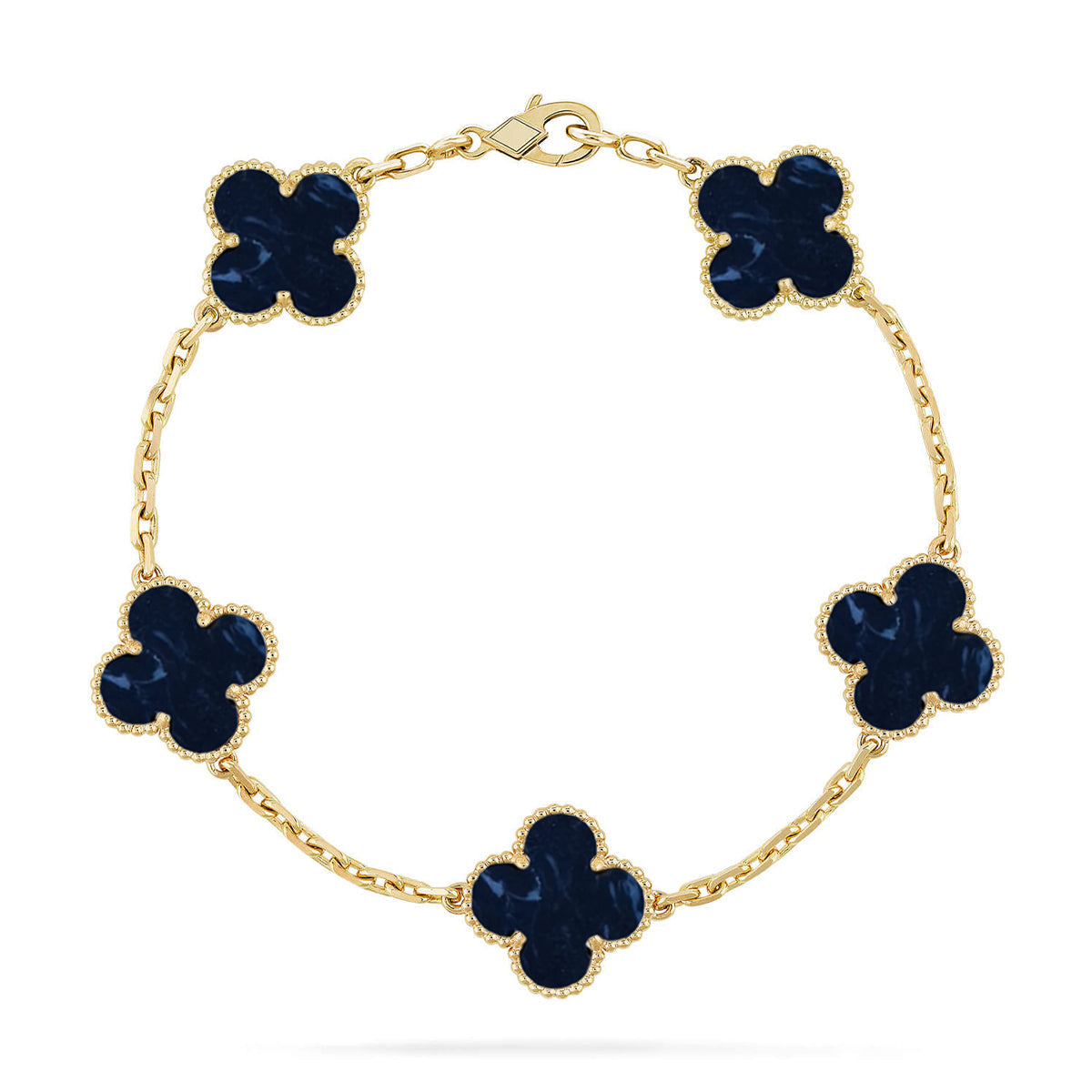 [NOBLE AURA]CLOVER 5 MOTIF PIETERSITE BRACELET COLLECTION