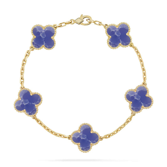 [NOBLE AURA]CLOVER 5 MOTIF BLUE VEINS BRACELET COLLECTION