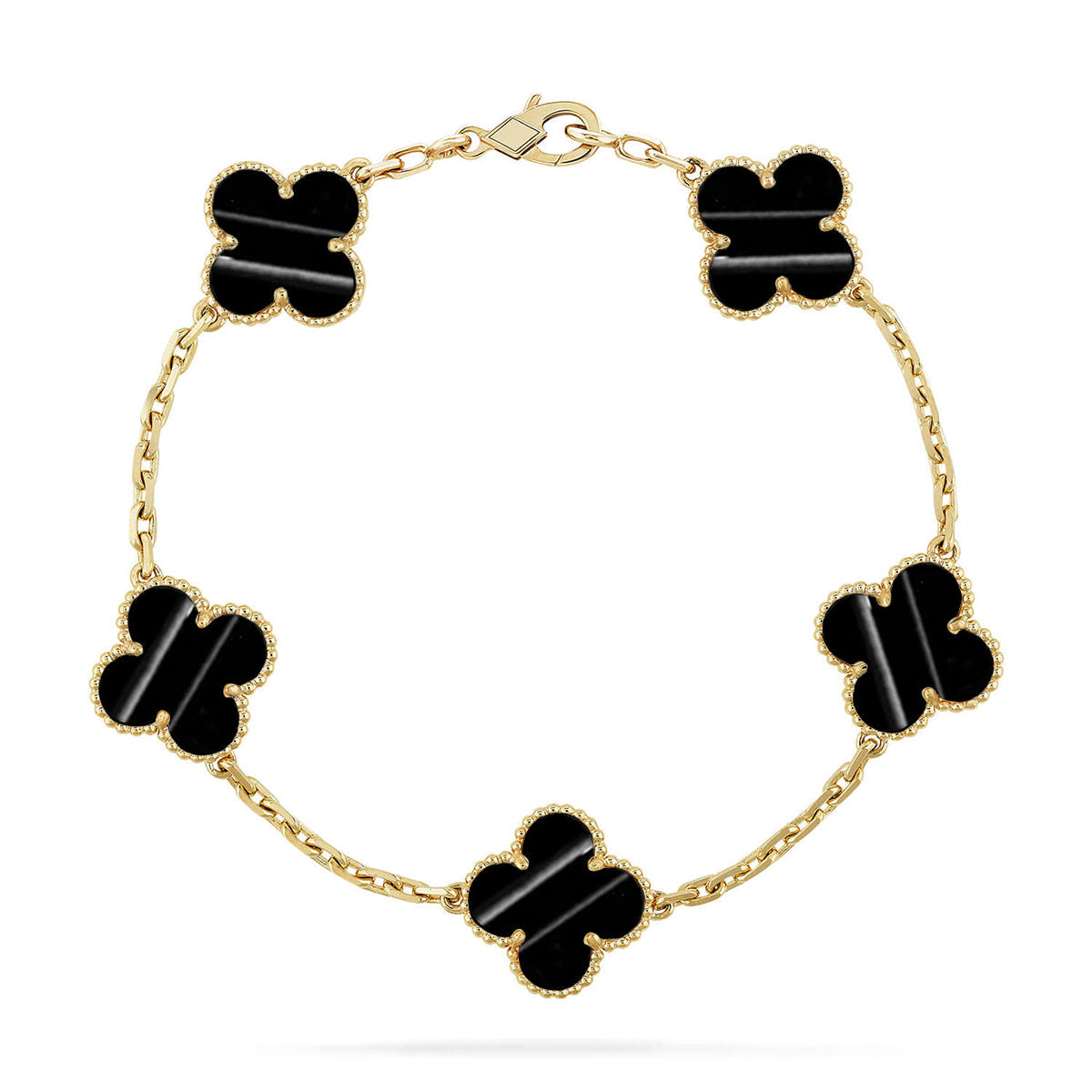 [NOBLE AURA] CLOVER 5 MOTIF PULSAR STONE BRACELET COLLECTION