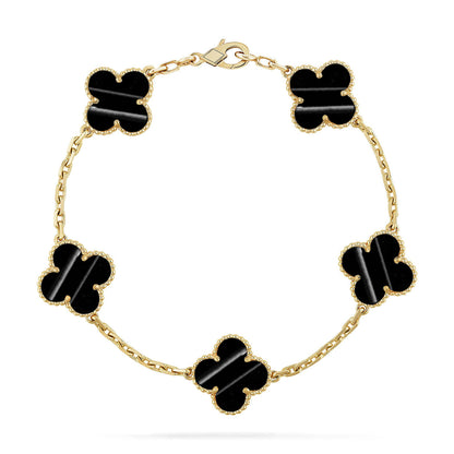 [NOBLE AURA] CLOVER 5 MOTIF PULSAR STONE BRACELET COLLECTION