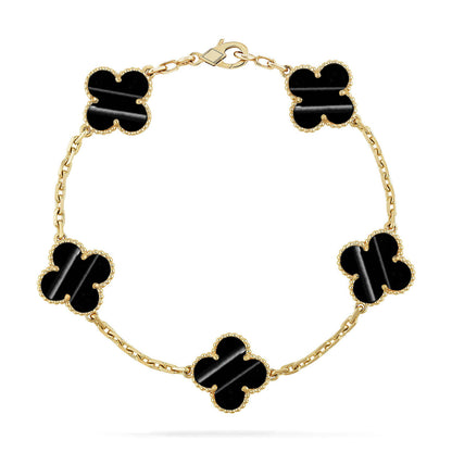 [NOBLE AURA] CLOVER 5 MOTIF PULSAR STONE BRACELET COLLECTION