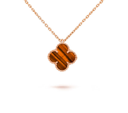 [NOBLE AURA]CLOVER MINI 9.5MM CARNELIANS NECKLACE COLLECTION