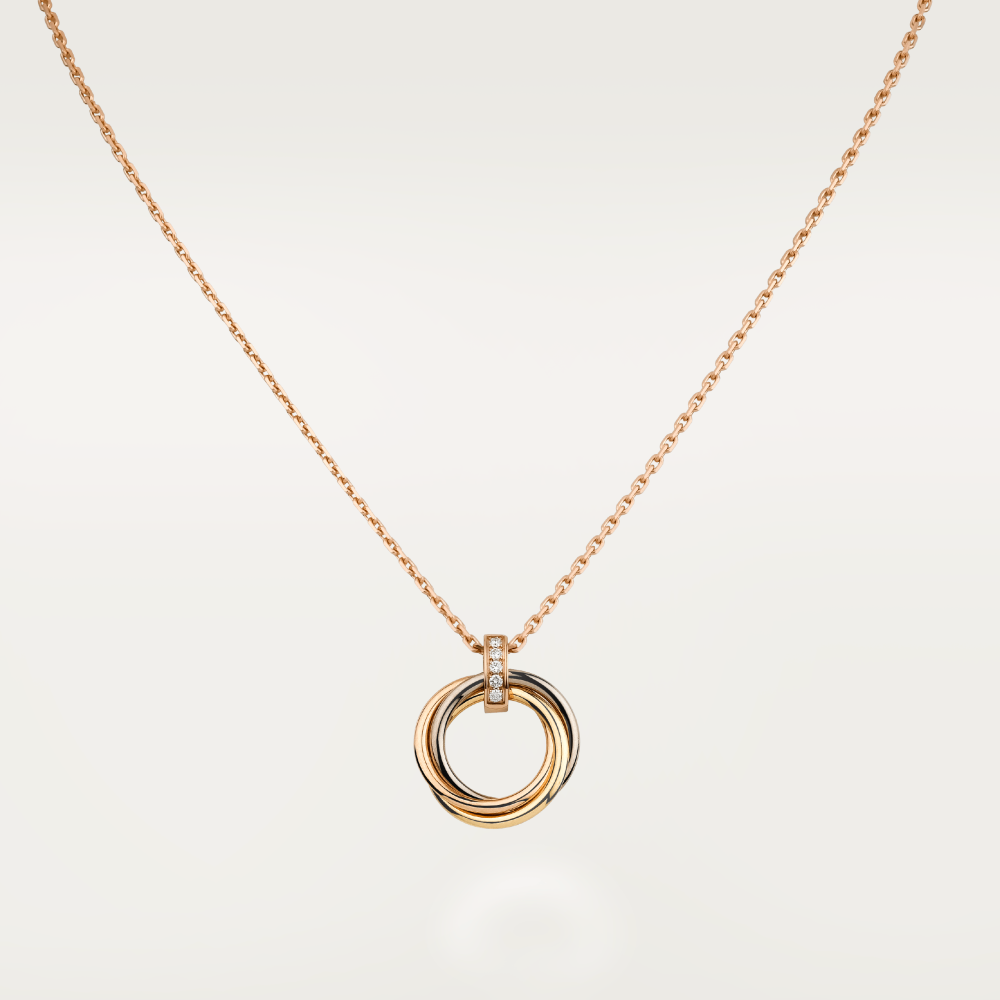 [NOBLE AURA]TRINITY NECKLACE GOLD  DIAMONDS