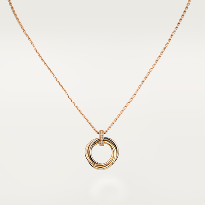 [NOBLE AURA]TRINITY NECKLACE GOLD  DIAMONDS