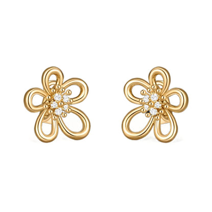[NOBLE AURA] FLOWERLACE EARRING 5 DIAMONDS