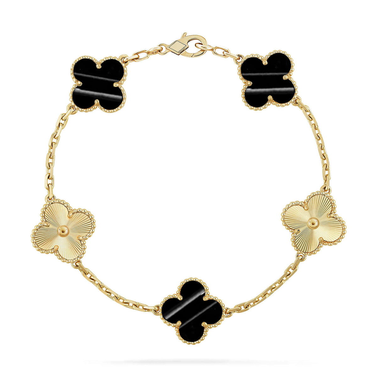 [NOBLE AURA] CLOVER 5 MOTIF PULSAR STONE BRACELET COLLECTION