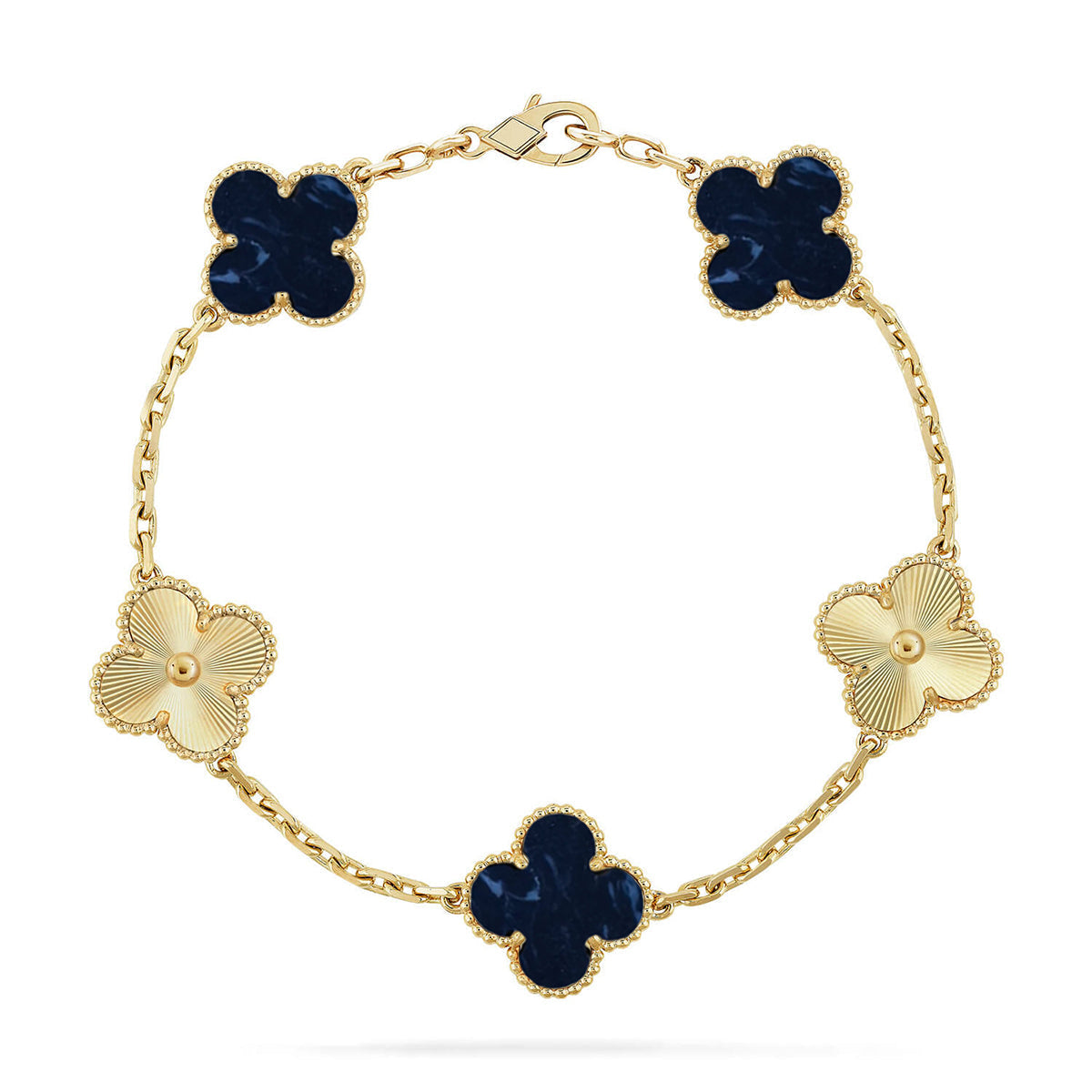 [NOBLE AURA]CLOVER 5 MOTIF PIETERSITE BRACELET COLLECTION