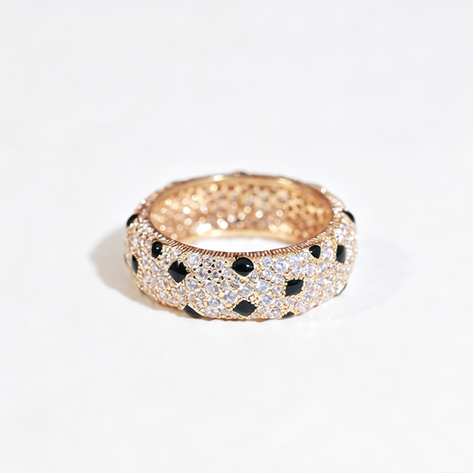[NOBLE AURA] PANTHERE SPOTTED FULL DIAMOND RING