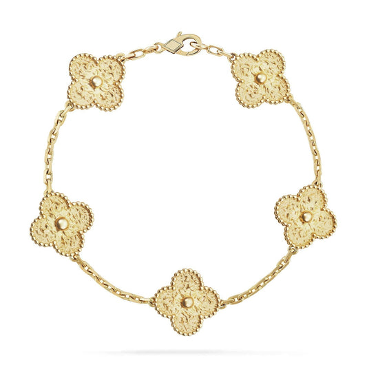 [NOBLE AURA]CLOVER 5 MOTIFS BRONZING BRACELET