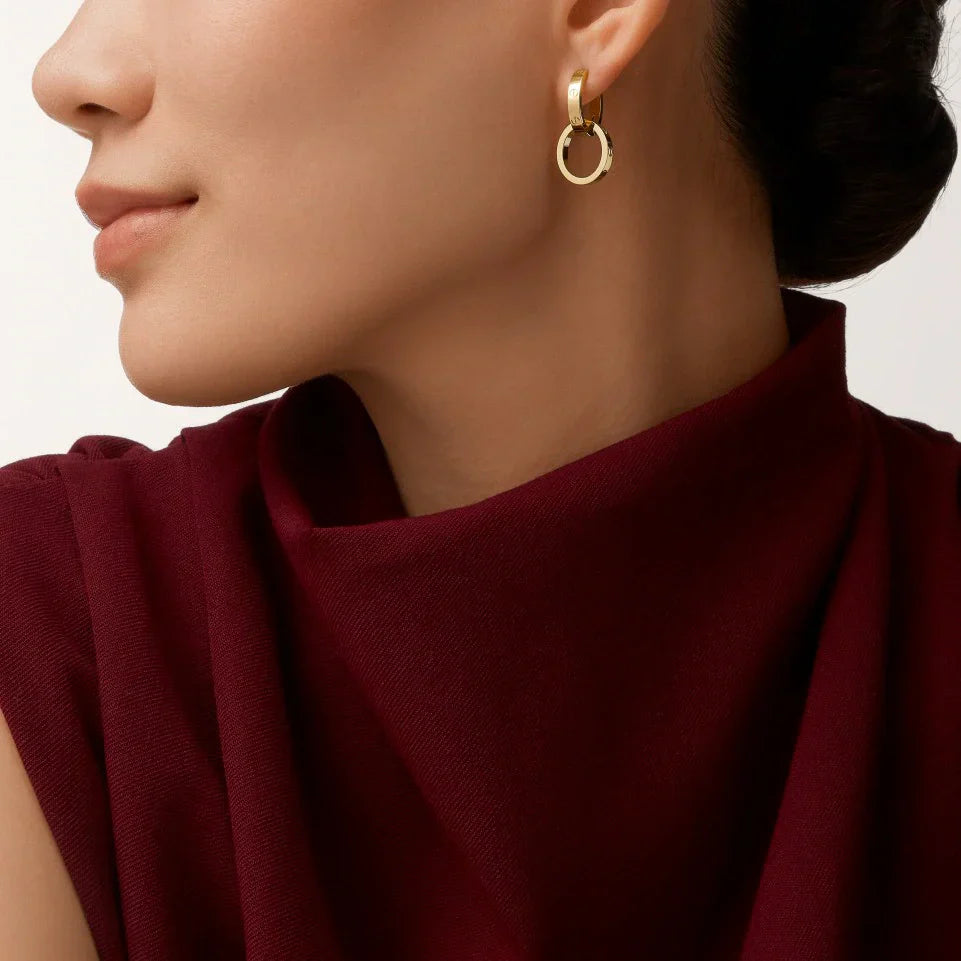 [NOBLE AURA] LOVE 3.3MM DANGLE EARRINGS