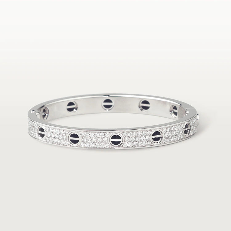 [NOBLE AURA]LOVE BRACELET 6.1MM DIAMOND-PAVED CERAMIC