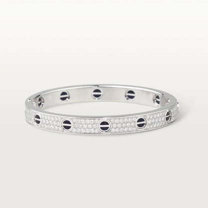 [NOBLE AURA]LOVE BRACELET 6.1MM DIAMOND-PAVED CERAMIC