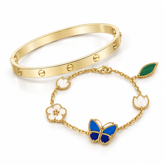 [NOBLE AURA]Lucky Spring & Love Bracelet Stack Set