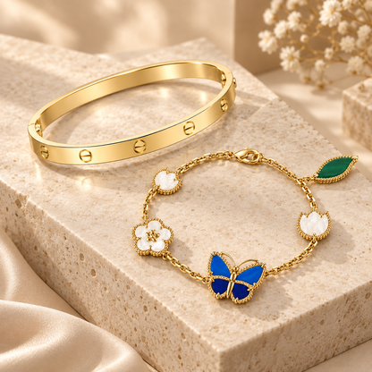 [NOBLE AURA]Lucky Spring & Love Bracelet Stack Set