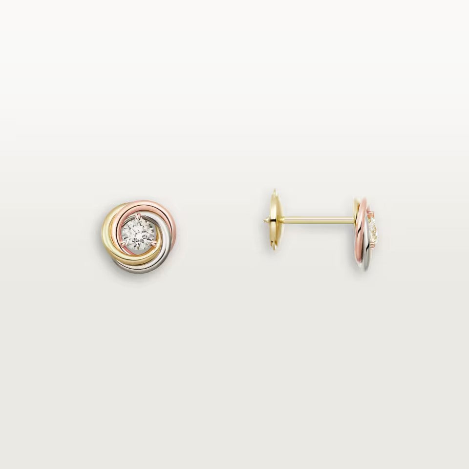 [NOBLE AURA] TRINITY STUD DIAMOND EARRINGS