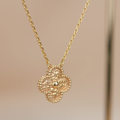 [NOBLE AURA]CLOVER 15MM  BRONZING NECKLACE