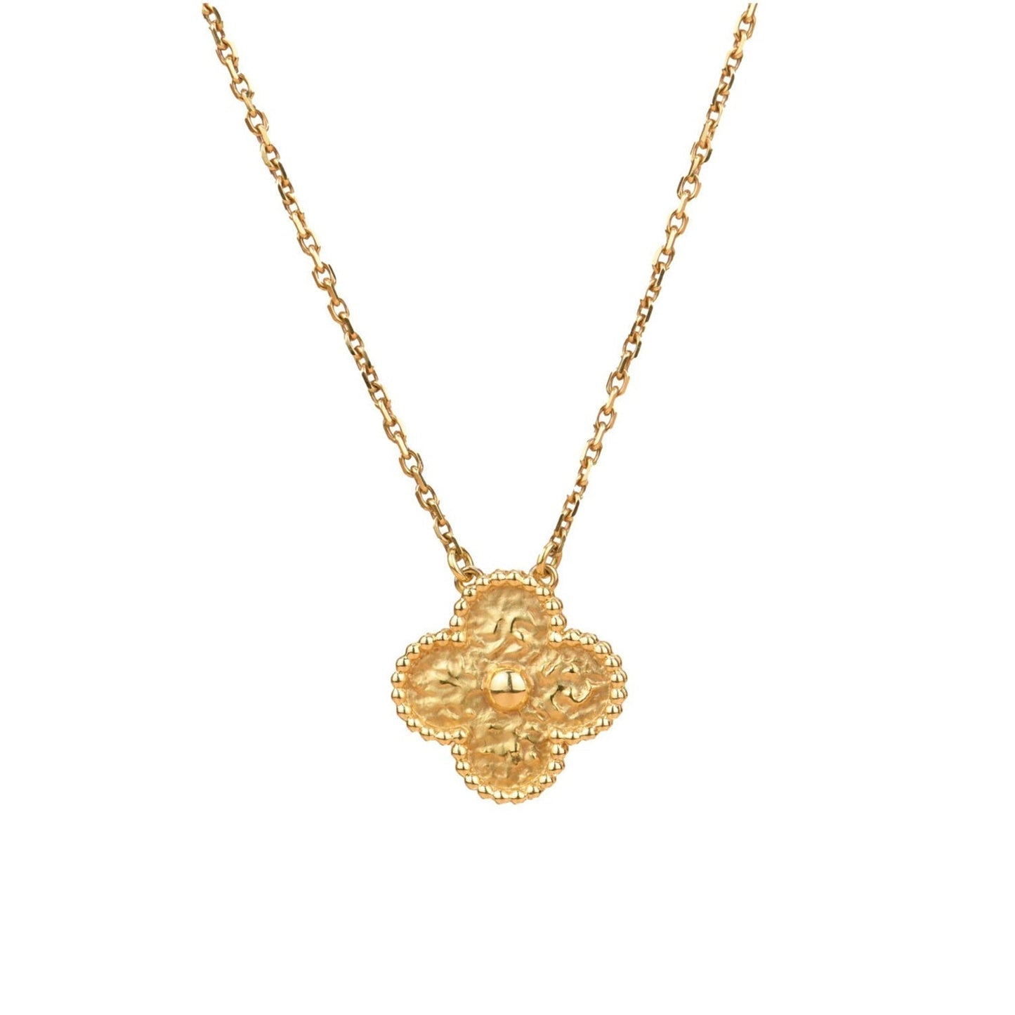 [NOBLE AURA]CLOVER 15MM  BRONZING NECKLACE