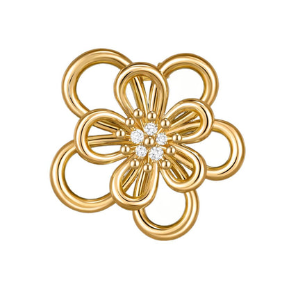 [NOBLE AURA]FLOWERLACE NECKLACE 5 DIAMONDS