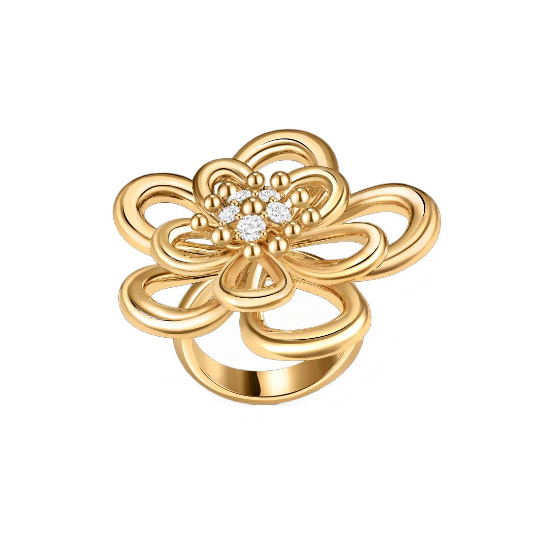 [NOBLE AURA] FLOWERLACE RING 5 DIAMONDS