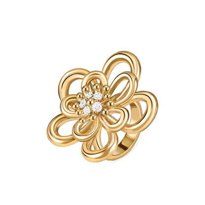 [NOBLE AURA] FLOWERLACE RING 5 DIAMONDS