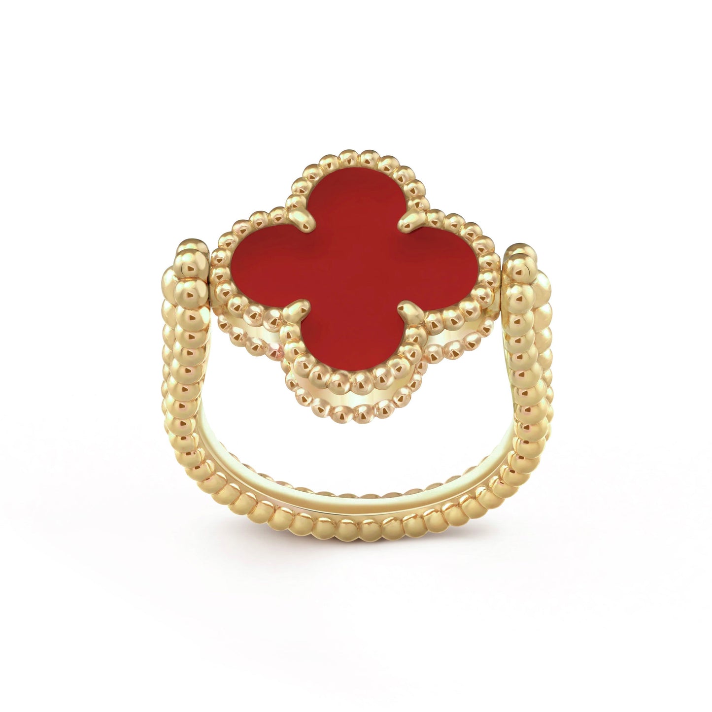 [NOBLE AURA]CLOVER RIVERSIBLE RING GOLD COLLECTION