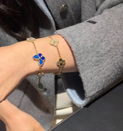 [NOBLE AURA] LUCKY SPRING BUTTERFLY 5 MOTIF BRACELET