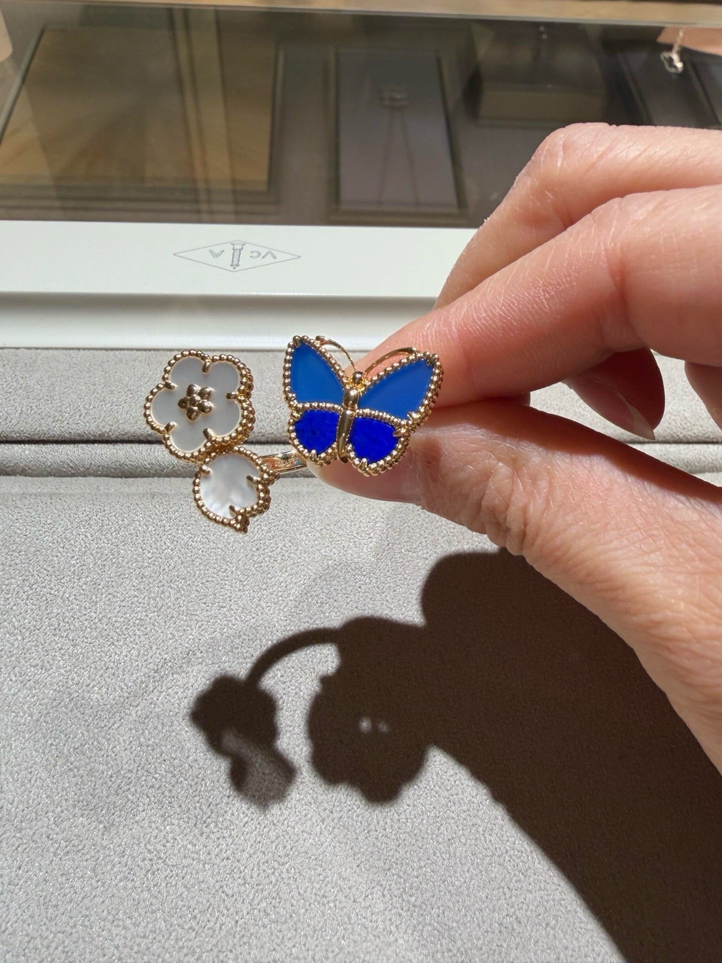 [NOBLE AURA] LUCKY SPRING BUTTERFLY OPEN-FACE RINGS