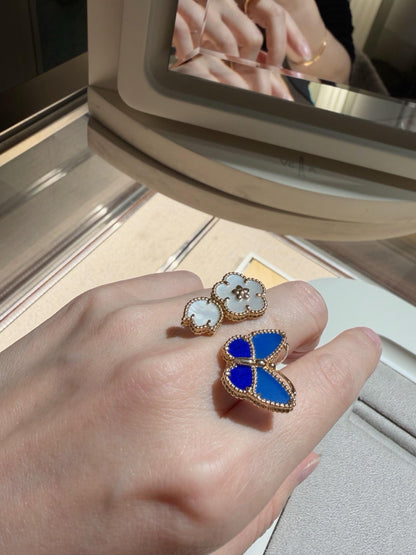 [NOBLE AURA] LUCKY SPRING BUTTERFLY OPEN-FACE RINGS