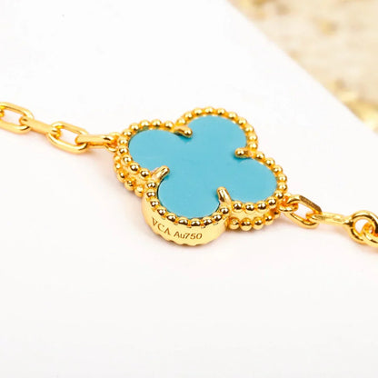 [NOBLE AURA] CLOVER 5 MOTIF TURQUOISE BRACELET COLLECTION