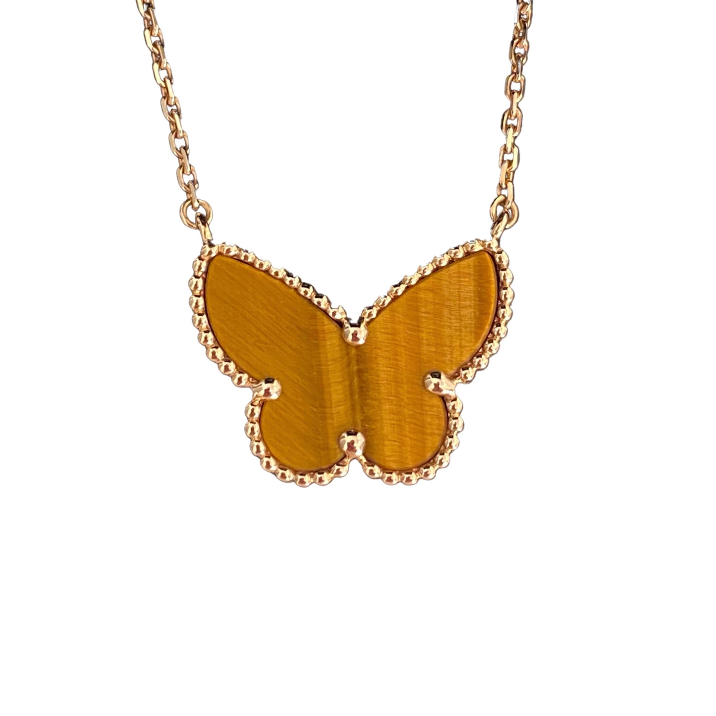 [NOBLE AURA] TIGER__ EYE BUTTERFLY NECKLACE