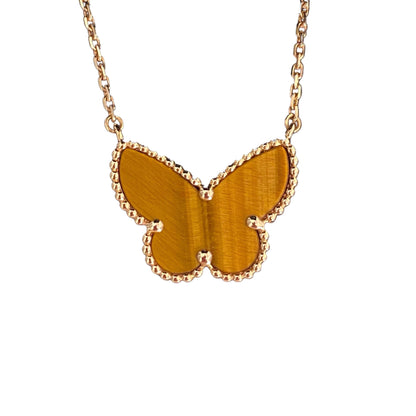 [NOBLE AURA] TIGER__ EYE BUTTERFLY NECKLACE