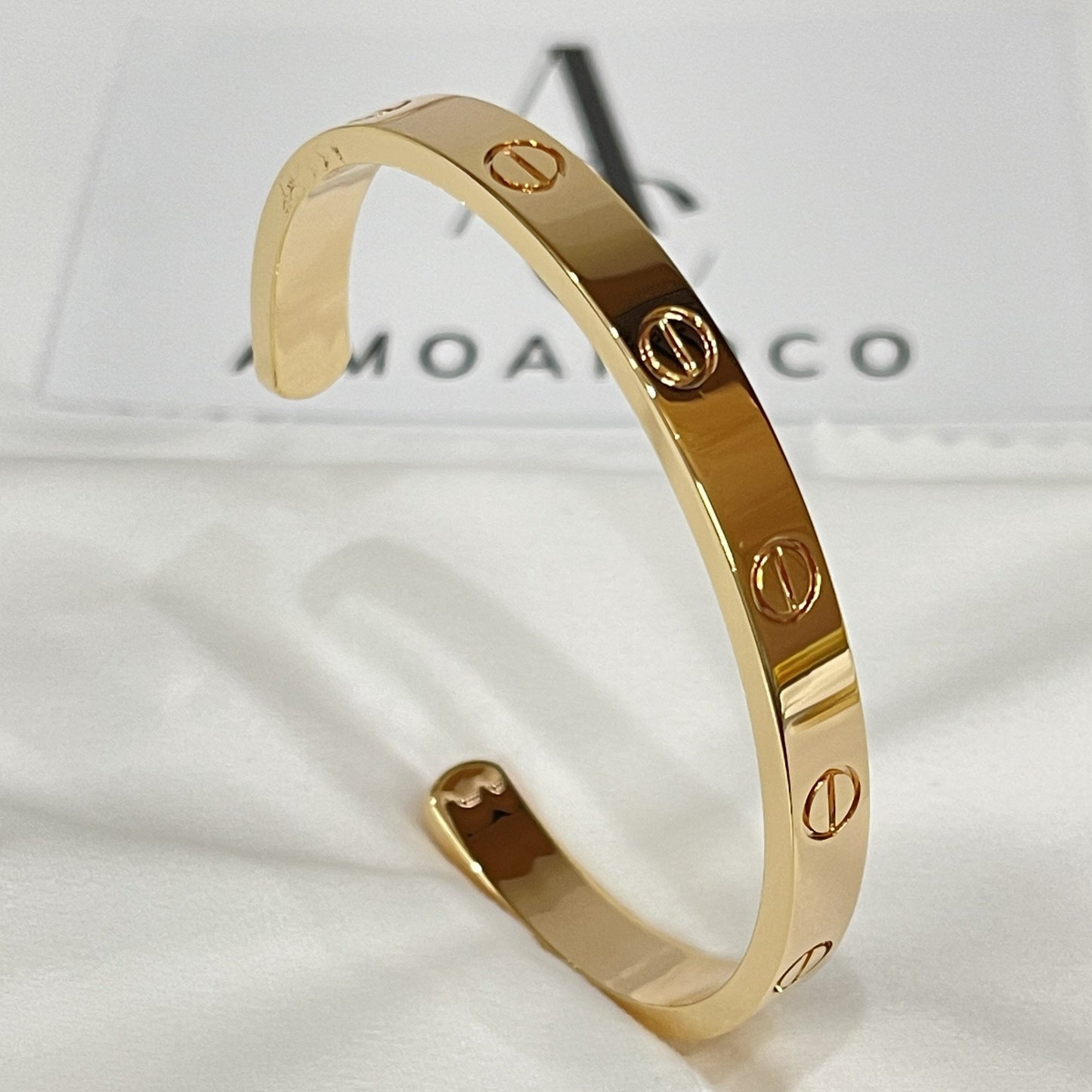 [NOBLE AURA] LOVE BRACELET 6.1MM OPEN CUFF
