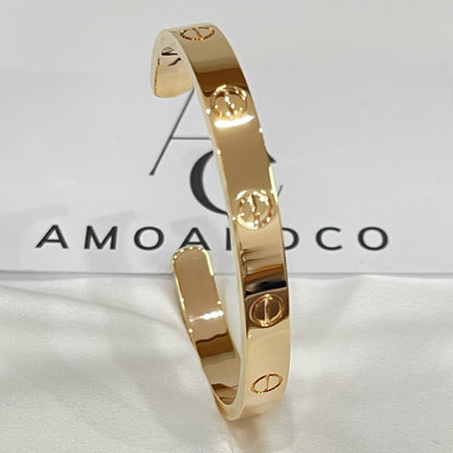 [NOBLE AURA] LOVE BRACELET 6.1MM OPEN CUFF