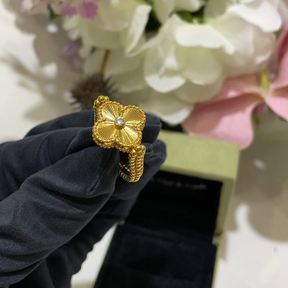 [NOBLE AURA]CLOVER RIVERSIBLE RING GOLD COLLECTION