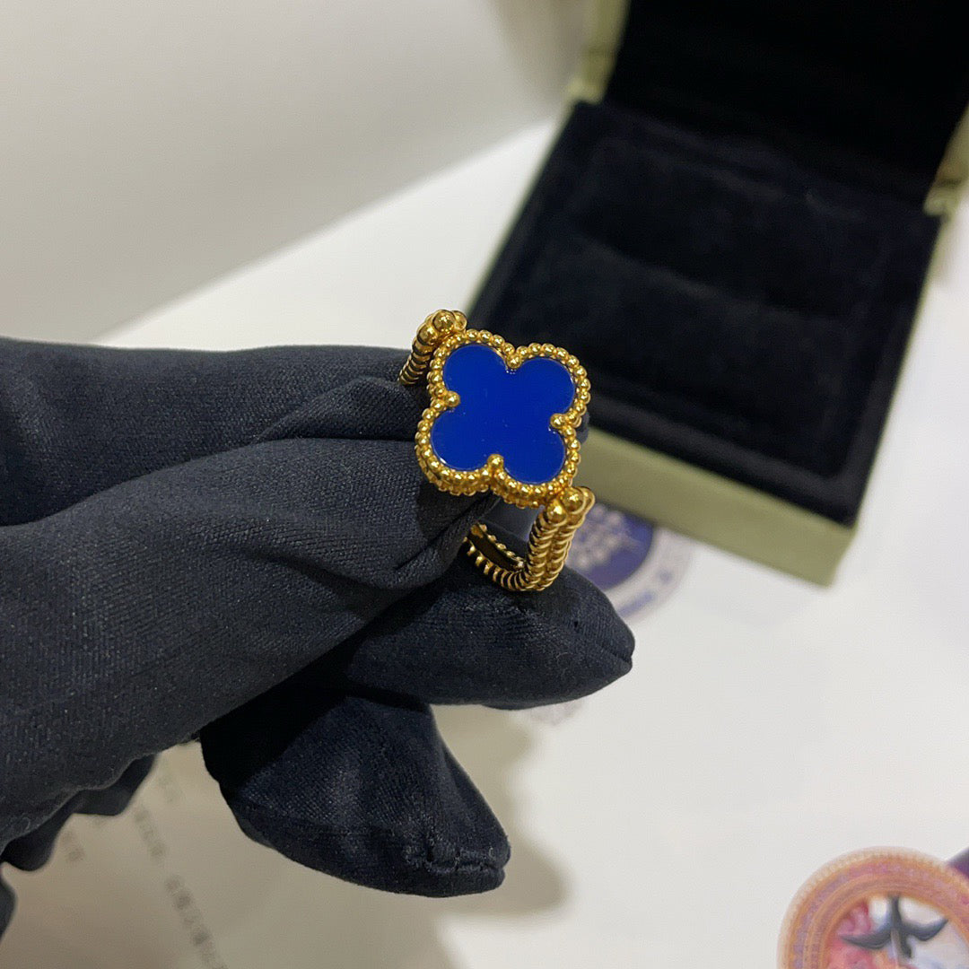 [NOBLE AURA]CLOVER RIVERSIBLE RING GOLD COLLECTION