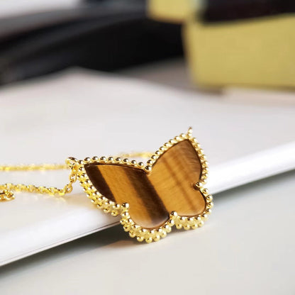 [NOBLE AURA] TIGER__ EYE BUTTERFLY NECKLACE