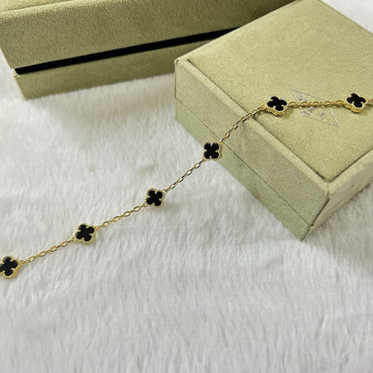 [NOBLE AURA]CLOVER 6 MOTIF  ONYXS BRACELET