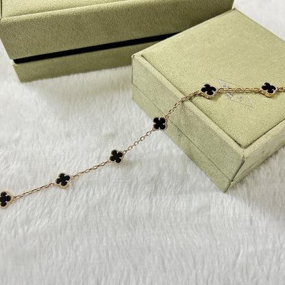 [NOBLE AURA]CLOVER 6 MOTIF  ONYXS BRACELET