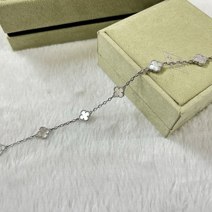 [NOBLE AURA]CLOVER 6 MOTIF WHITE MOP BRACELET