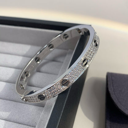 [NOBLE AURA]LOVE BRACELET 6.1MM DIAMOND-PAVED CERAMIC