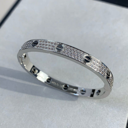 [NOBLE AURA]LOVE BRACELET 6.1MM DIAMOND-PAVED CERAMIC