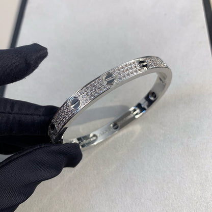 [NOBLE AURA]LOVE BRACELET 6.1MM DIAMOND-PAVED CERAMIC