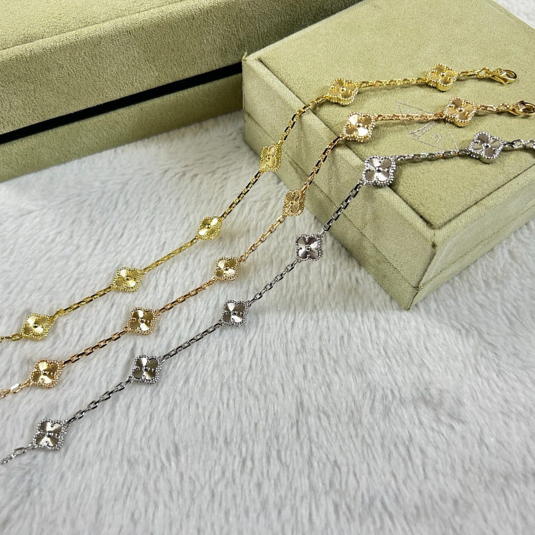 [NOBLE AURA]CLOVER 6 MOTIF DIAMOND BRACELET