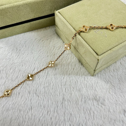 [NOBLE AURA]CLOVER 6 MOTIF DIAMOND BRACELET