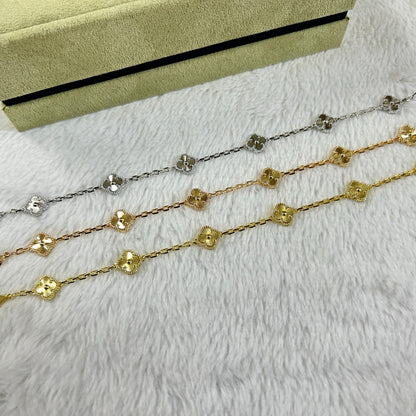 [NOBLE AURA]CLOVER 6 MOTIF DIAMOND BRACELET