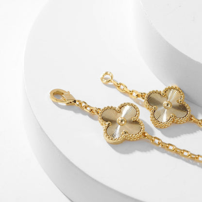 [NOBLE AURA]CLOVER 10 MOTIFS LASER NECKLACE