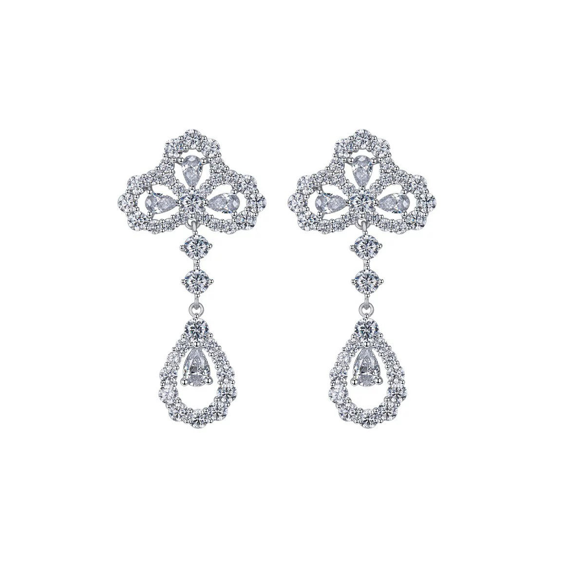 [NOBLE AURA]LOOP EARRINGS FULL MOTIF DIAMOND