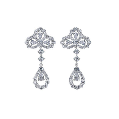 [NOBLE AURA]LOOP EARRINGS FULL MOTIF DIAMOND