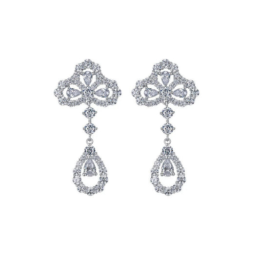[NOBLE AURA]LOOP EARRINGS FULL MOTIF DIAMOND