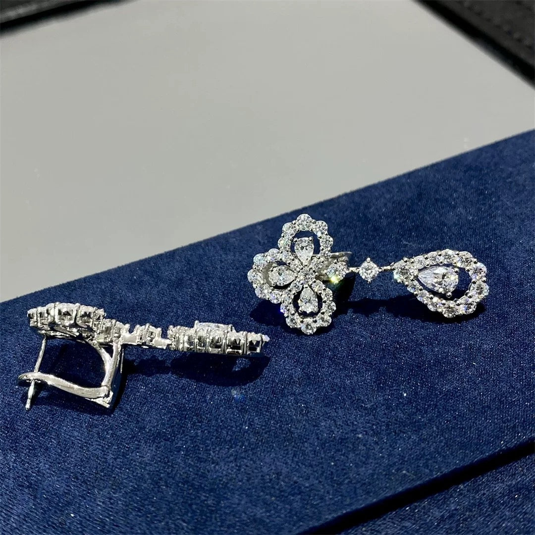 [NOBLE AURA]LOOP EARRINGS FULL MOTIF DIAMOND